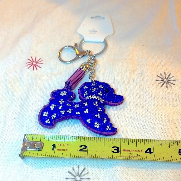 Rhinestone Puppy 🐶 Dog Purse Charm/Keychain - Picture 3 of 4